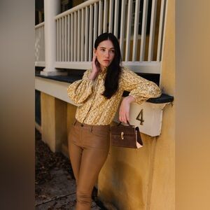 Parterre Bryce top in yellow melograno stripe size 1